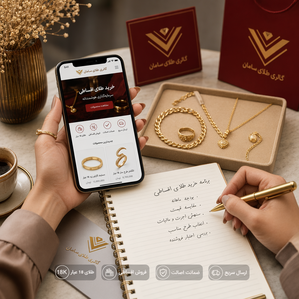 راهنمای جامع خرید طلای اقساطی؛ سرمایه‌گذاری هوشمندانه در گالری طلای سامان - خرید طلای اقساطی